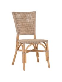 Sedia in rattan Ainara, Rattan con intreccio in polietilene, Beige, Larg. 54 x Prof. 44 cm