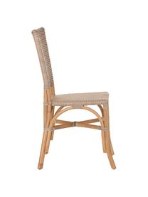 Sedia in rattan Ainara, Rattan con intreccio in polietilene, Beige, Larg. 54 x Prof. 44 cm