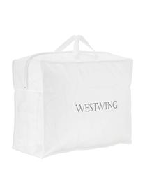 Piumino extra leggero a cassettoni in piuma d'oca Premium, Rivestimento: 100% cotone, pregiata cop, Bianco, Larg. 200 x Lung. 200 cm, piazza e 1/2