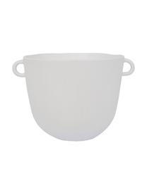 Handgemaakte confit plantenbak in wit, Keramiek, Mat wit, Ø 28 x H 20 cm