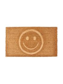 Deurmat Smile, Bovenzijde: kokosvezels, Onderzijde: PVC, Bruin, 40 x 70 cm