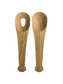 Komplet sztućców do sałatek z drewna dębowego Henny, 2 elem., Drewno dębowe, Drewno dębowe, S 7 cm x D 24 cm