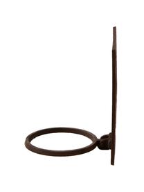 Nástěnný držák na květináč Classic, Potažený kov, Hnědá, Š 18 cm, V 18 cm