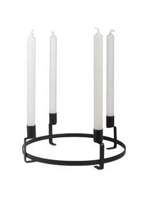 Candelabro Julia, Metallo rivestito, Nero, Ø 28 x Alt. 10 cm