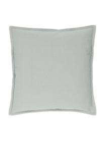 Housse de coussin en coton gris clair Mads, 100 % coton, Gris clair, larg. 40 x long. 40 cm