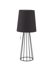 Grande lampe à poser noire Mailand, Noir, Ø 23 x haut. 59 cm