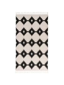 Tapis ethnique Oyo Square, Crème, anthracite