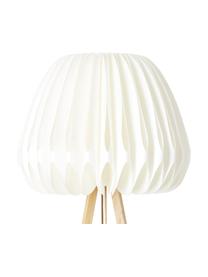 Designová stojací lampa z bambusu Inna, Bílá, bambus