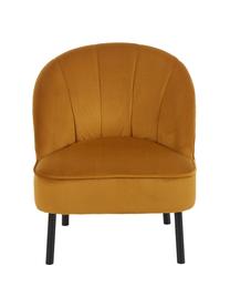 Fluwelen fauteuil Aya, Bekleding: fluweel (polyester), Poten: berkenhout, gelakt, Teddy crèmewit, B 73 x D 64 cm