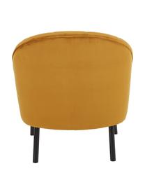 Fluwelen fauteuil Aya, Bekleding: fluweel (polyester), Poten: berkenhout, gelakt, Teddy crèmewit, B 73 x D 64 cm