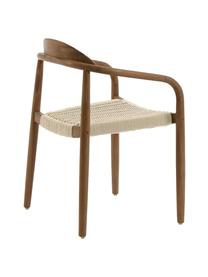 Chaise design bois massif Nina, Brun, beige