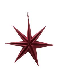 Set 3 ciondoli a stella Mariola, Carta, Rosso, Ø 20 cm
