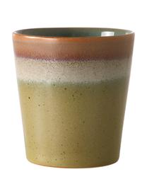 Handgemachte XS Becher 70's im Retro Style, 4er-Set, Steingut, Bunt, Ø 8 x H 8 cm, 200 ml