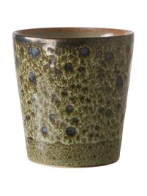 Mug XS artisanal rétro 70's, 4 élém., Grès cérame, Multicolore, Ø 8 x haut. 8 cm, 200 ml