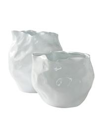 Vase design blanc Bubba, Grès cérame, Blanc, Ø 27 cm x haut. 31 cm