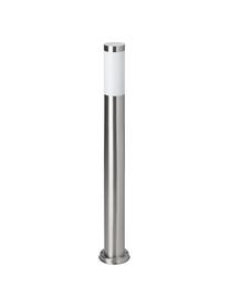 Lámpara de pie para exterior Chorus, Acero inoxidable, blanco, Ø 8 x Al 80 cm