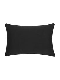 Housse de coussin rectangulaire noire Mads, Noir