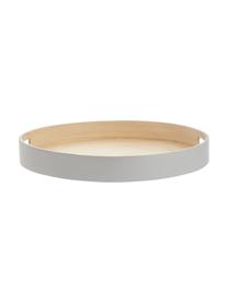 Bandeja redonda de bambú Brico, Madera de bambú, pintado, Madera de bambú, gris, Ø 40 cm