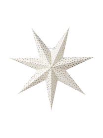 Estrella artesanal Asta, Papel, Blanco, dorado, Ø 60 cm