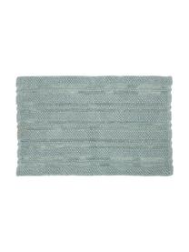 Badmat Nea in mintgroen met hoog-laag-structuur, 65% chenille, 35% katoen, Mintgroen, 80 x 120 cm