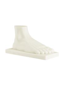 Objet décoratif Foot, Résine, poudre de marbre, Blanc crème, larg. 28 x haut. 15 cm