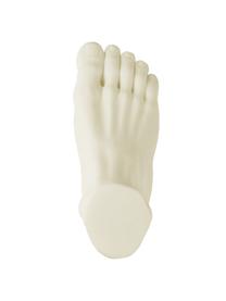 Figura decorativa Foot, Resina, polvo de mármol, Blanco crema, An 28 x Al 15 cm