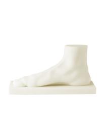 Objet décoratif Foot, Résine, poudre de marbre, Blanc crème, larg. 28 x haut. 15 cm