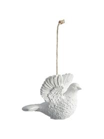 Bruchfeste Baumanhänger Dove, 2 Stück, Plastica, Bianco, Larg. 9 x Alt. 6 cm