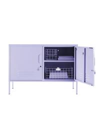 Metall-Sideboard Mustard mit Türen, Stahl, pulverbeschichtet, Lavendel, B 100 x H 72 cm