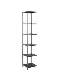 Libreria in metallo nero Neptun, Metallo rivestito, Nero, Larg. 35 x Alt. 181 cm