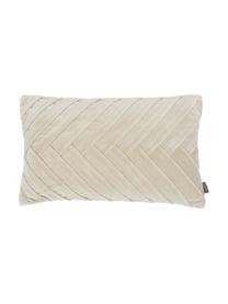 Coussin rectangulaire Folded, Beige, larg. 30 x long. 50 cm