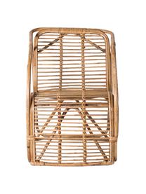 Krzesło z rattanu z poduszką siedziska Hidra, Stelaż: rattan, Tapicerka: tkanina, Beżowy, czerwony, S 60 x W 78 cm