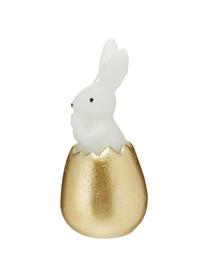 Deko-Kerze Bunny, Wachs, Weiß, Goldfarben, Ø 6 x H 13 cm