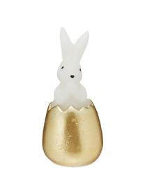 Deko-Kerze Bunny, Wachs, Weiß, Goldfarben, Ø 6 x H 13 cm