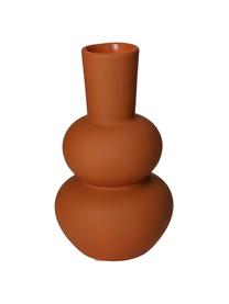 Vase en grès terracotta Eathan, Grès cérame, Terre cuite, Ø 11 x haut. 20 cm