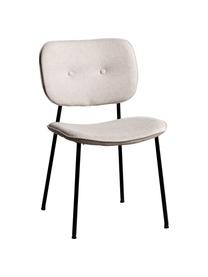 Čalouněná židle Oprah, Krémová, černá, Š 56 cm