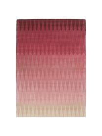 Tapis design pure laine rose Acacia, Rose vif