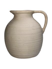 Ručně vyrobená dekorativní váza z papírmaše Raw, Papírmaš, 30 % recyklovaných materiálů, Světle béžová, Š 25 cm, V 26 cm