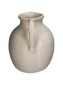 Handgefertigte Deko-Vase Raw aus Papiermaché, H 26 cm, Papiermaché, >30 % Recyceltes Material, Hellbeige, B 25 x H 26 cm