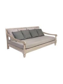 Sofá grande Bali (3 plazas), Estructura: madera de teca (FSC), Tapizado: polipropileno, Beige, An 190 x Al 81 cm