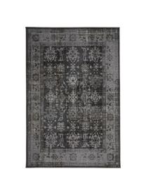 Dywan wewnętrzny/zewnętrzny w stylu vintage Tilas Antalya, 100% polipropylen, Odcienie szarego, czarny, S 80 x D 150 cm (Rozmiar XS)