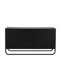 Credenza nera con ante Sanford, Nero, Larg. 160 x Alt. 83 cm