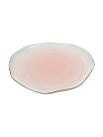 Platos postre artesanales Bella, 2 uds., Porcelana, Rosa, Ø 19 x Al 3 cm