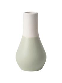 Malá váza z kameniny Pastell, 4 ks, Zelená, biela