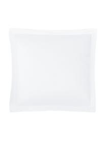 Taie d'oreiller 65x65 satin de coton Premium, 2 pièces, Blanc, larg. 65 x long. 65 cm