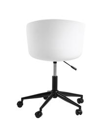 Výškově nastavitelná otočná kancelářská židle Moon, Bílá, tmavě šedá, černá, Š 65 cm, H 65 cm