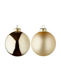 Bolas de Navidad Lorene, 6 uds., Champán mate y brillante, Ø 8 cm