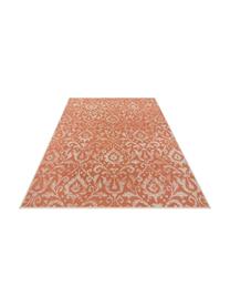 In- & outdoor vloerkleed Hatta in vintage look in oranje/beige, 100% polypropyleen, Oranje rood, beige, B 200 x L 290 cm (maat L)