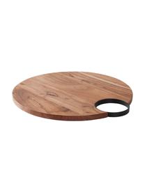 Tabla de cortar de madera de acacia Valentine, Madera de acacia, negro, An 38 x L 40 cm