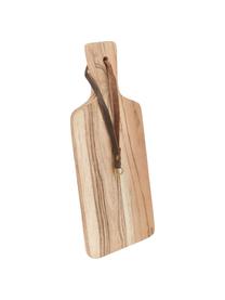 Acaciahouten snijplank Acacia met leren  band, verschillende formaten, Acaciahout, 15 x 30 cm